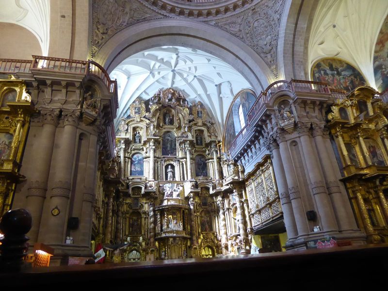 Where the cathedral has a silver altar, the Jesuit church has one of gold. How's that for one-upmanship?