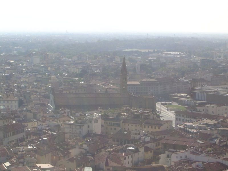 Looking west from the duomo: the huge church of Santa Maria Novella.
