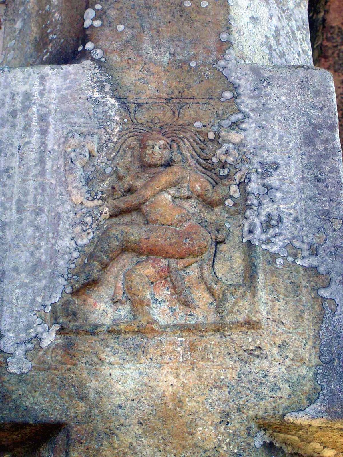 There are hints of Hinduism in these columns, for example this dancing Shiva on the right monolith.