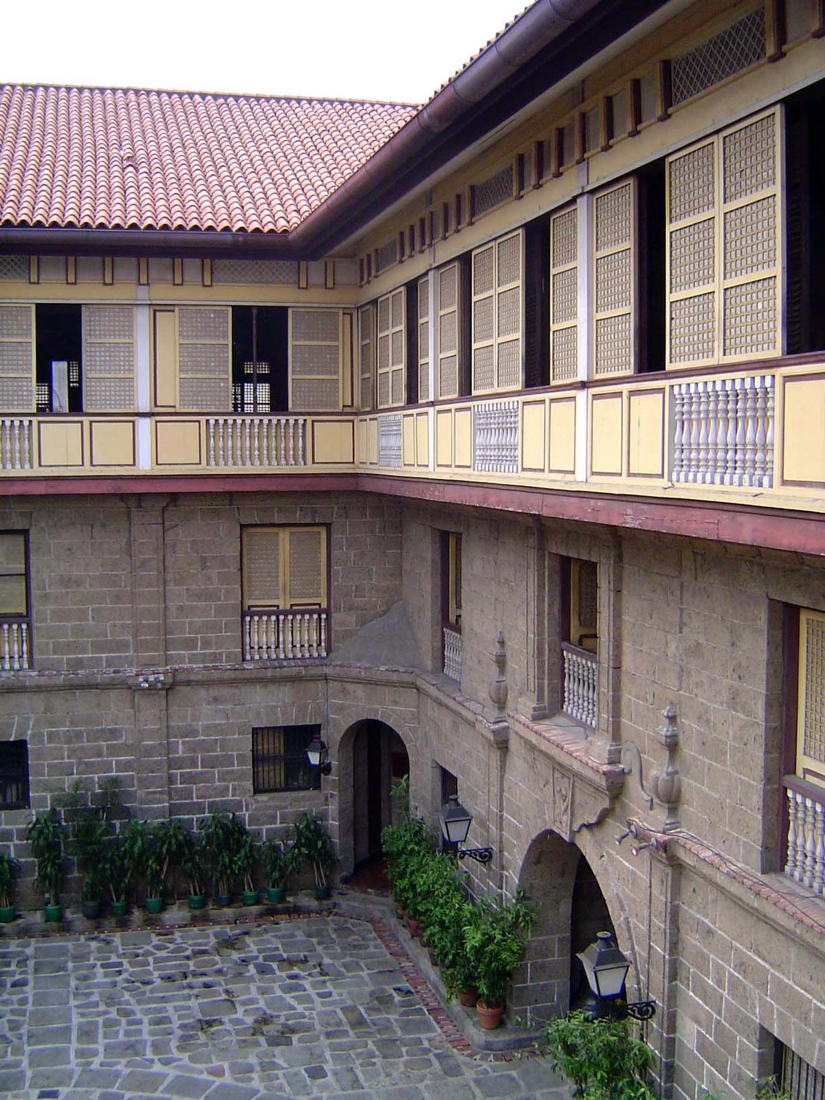 The courtyard.