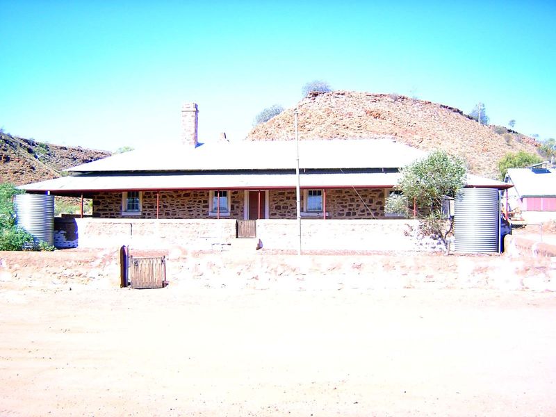 Sixty miles farther up the road, the Barrow Creek telegraph station. The wraparound veranda must have been a blessing.