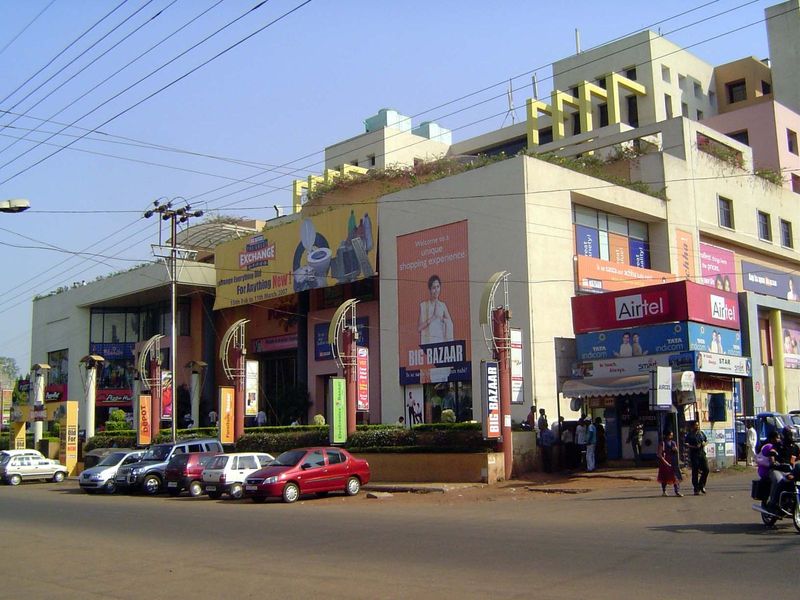 The newer part of Bhubaneshwar has shared in the rush to build shopping malls across India. Go in?
