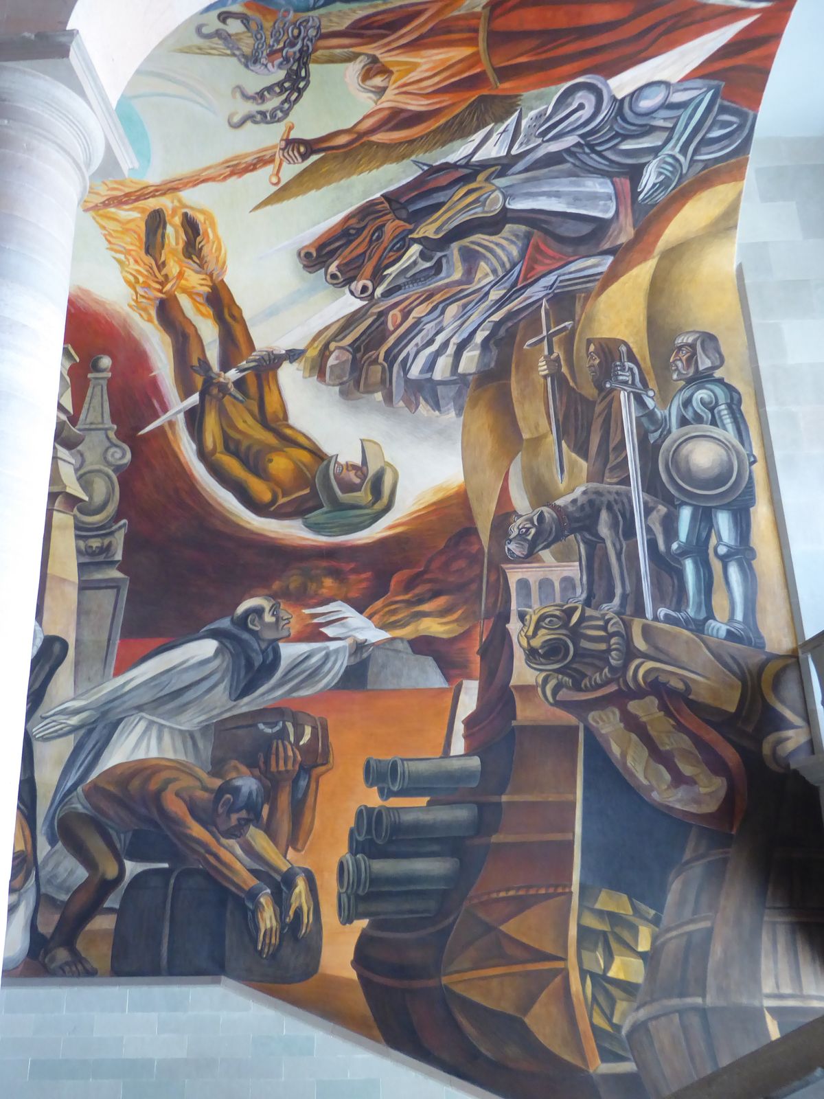 In 1949 the building changed purpose yet again and became a museum. The main staircase now has a mural painted by Jos  Ch vez Morada 1909-20