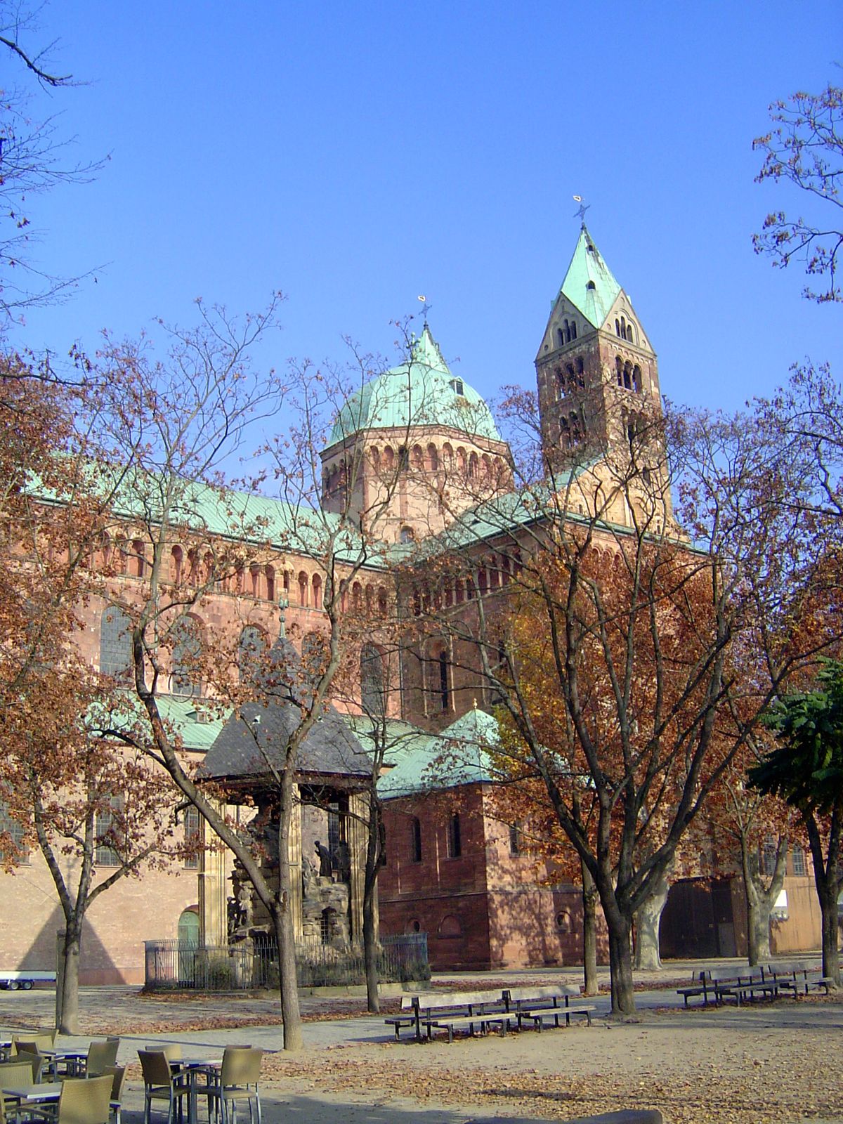 Looking back to the south transept.