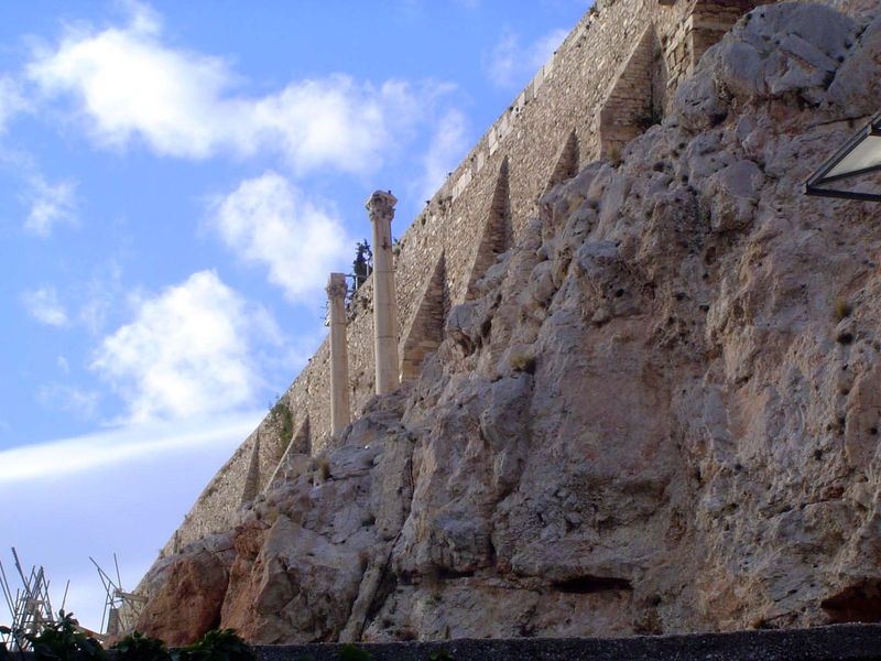 Close-up of the votive columns.