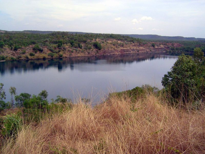 An abandoned pit.