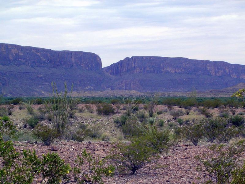 Closer to the mesa and canyon.