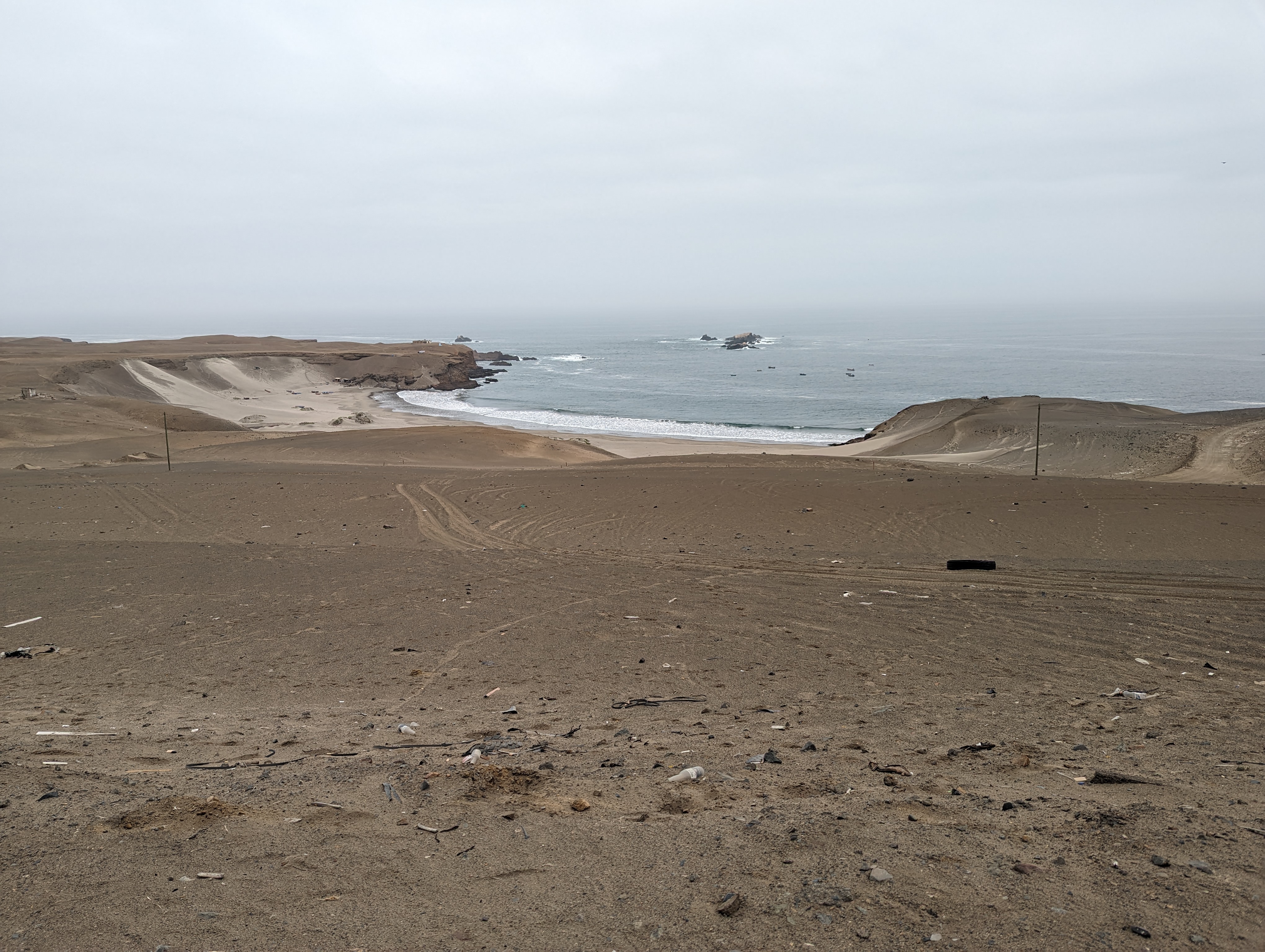 We're heading farther north through incredibly barren desert.