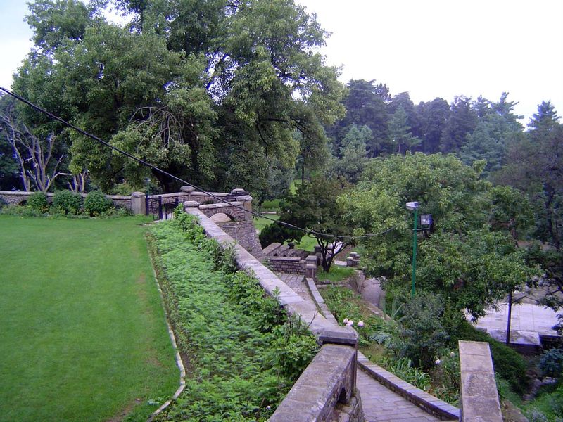 Rear garden terraces.