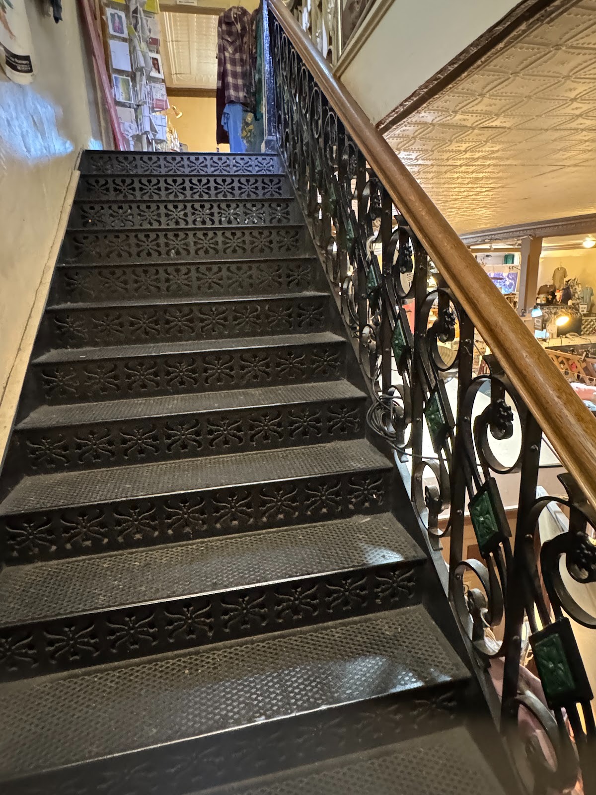 Cheap it may have been, but these heavy iron stairs weren't.  They are said to have been shipped from the East Coast via Cape Horn.