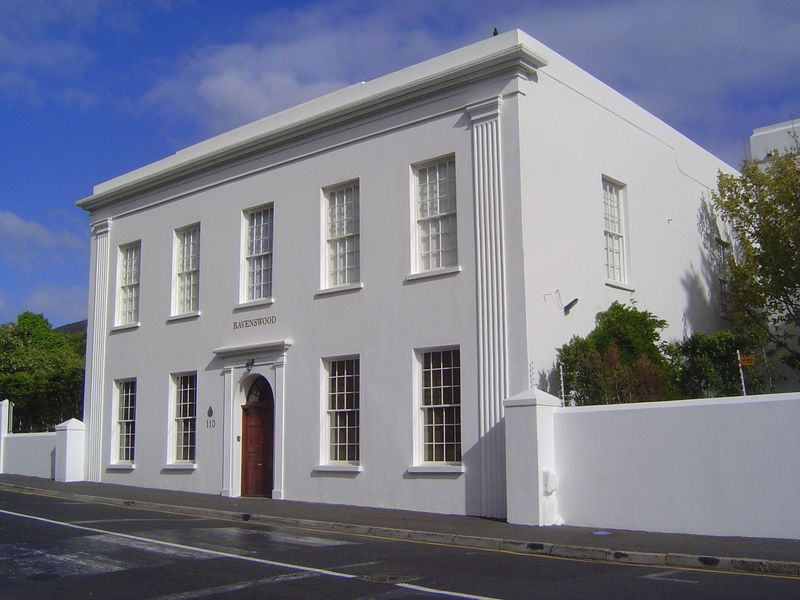 A still more severe version, built sometime between 1817 and 1835 at 110 Plein. Declared a national monument in 1971, the house was restored