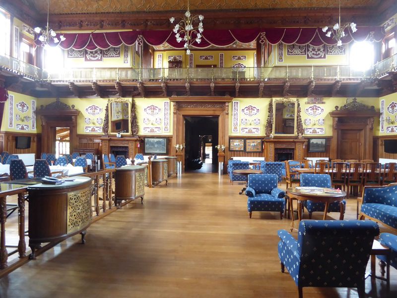 The old ballroom is now a restaurant.