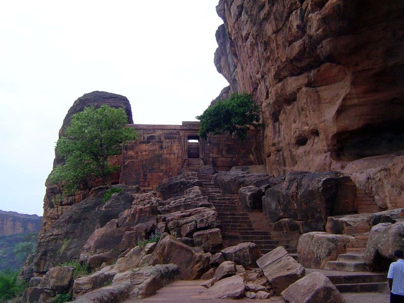 Stairs to the second cave.