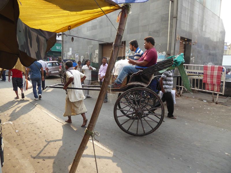 It's one of the very few places in India where you'll still find rickshaws.