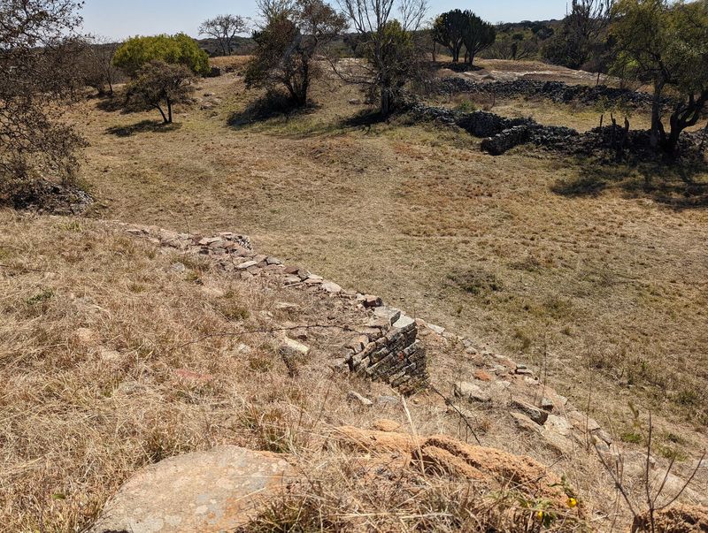 Here, from the top, is the kraal or enclosure where commoners listened to the big man.