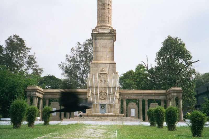 The war memorial in Viharamahadevi formerly Victoria Park.