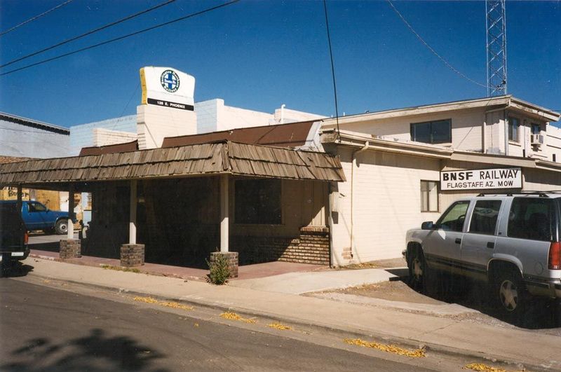 The railroad has quit its Flagstaff depot in favor of this box with budget Mansard.