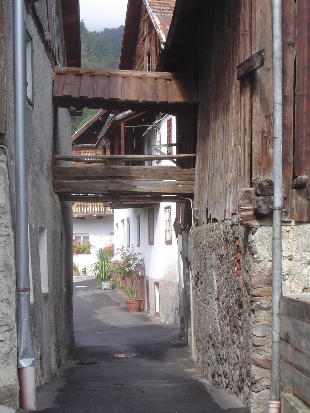 A house-to-barn bridge.