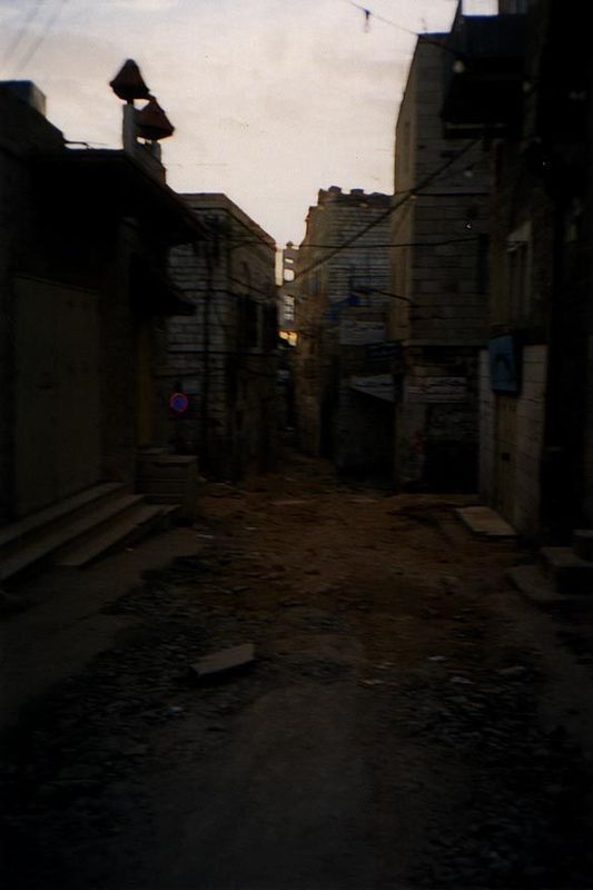 The streets of central Bethlehem had been paved with asphalt, but in the runup to the Bethlehem 2000 celebrations Europeans funded repaving 