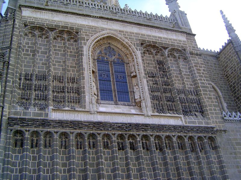 The chains hanging on the church walls were struck from Christian prisoners liberated after the battle for Granada.