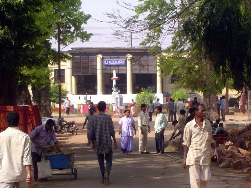 It's a busy place, now functioning as a hospital and postgraduate institute of pediatrics.