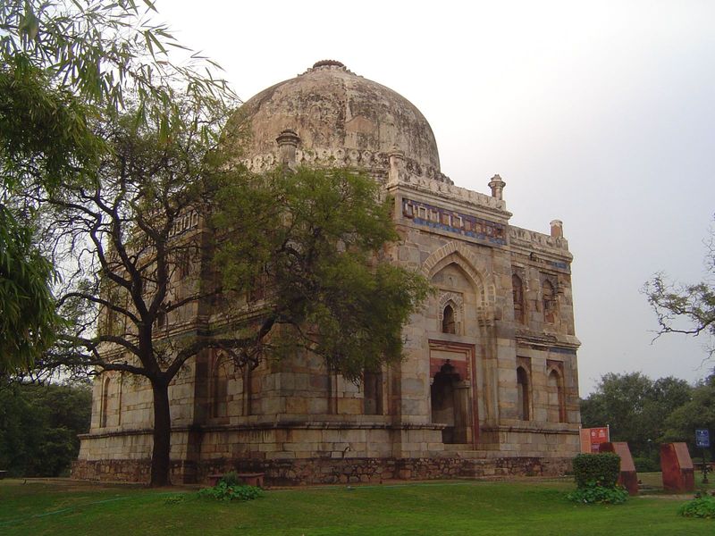 Here's that tomb, the so-called Shish Mahal. It was probably intended for the first Lodi Sultan, Bahlul, and in a testament to the power of 