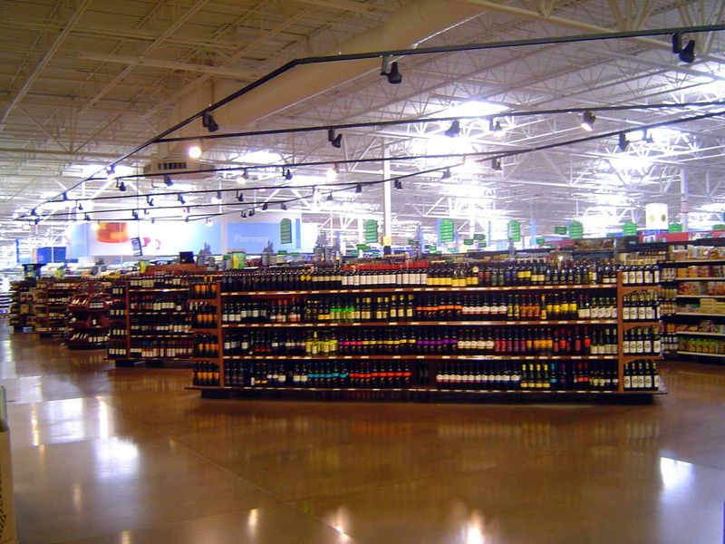 Inside that store, the first department is a big wine shop. Cheese is next door.