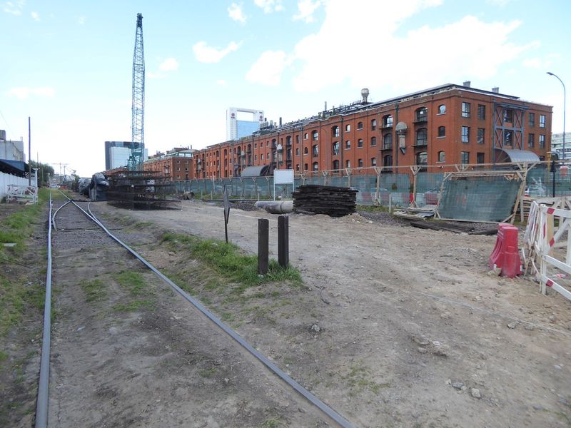 Here's the line-up of some of those warehouses on the landward side.