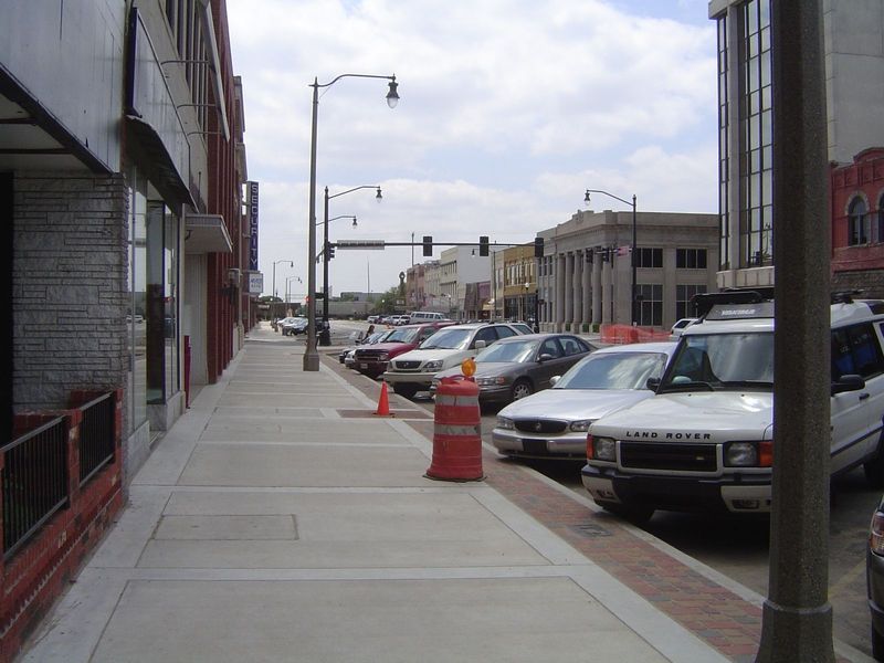 Downtown had already got new sidewalks in 2004.