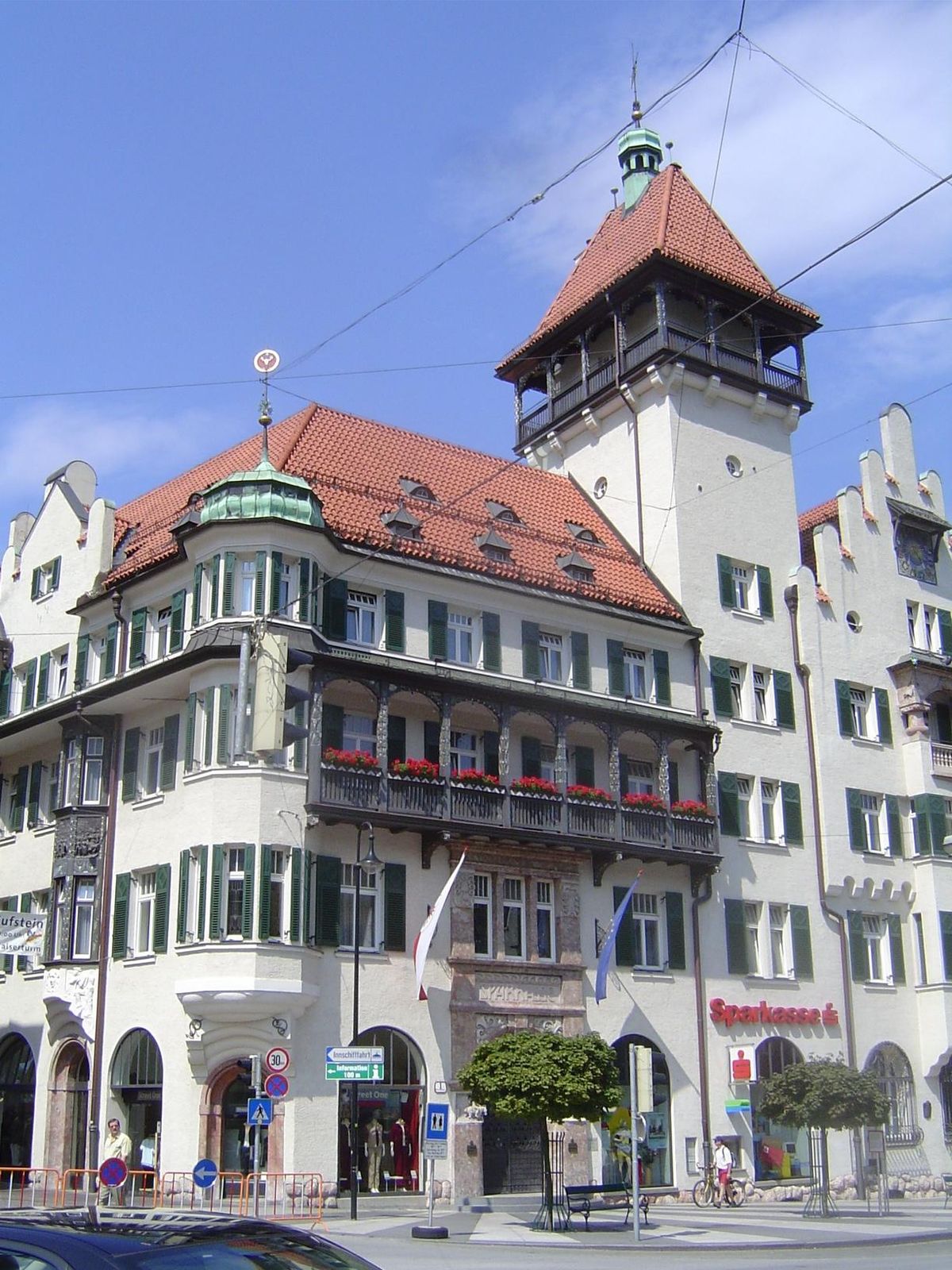 Medieval styles echo even in much newer buildings.