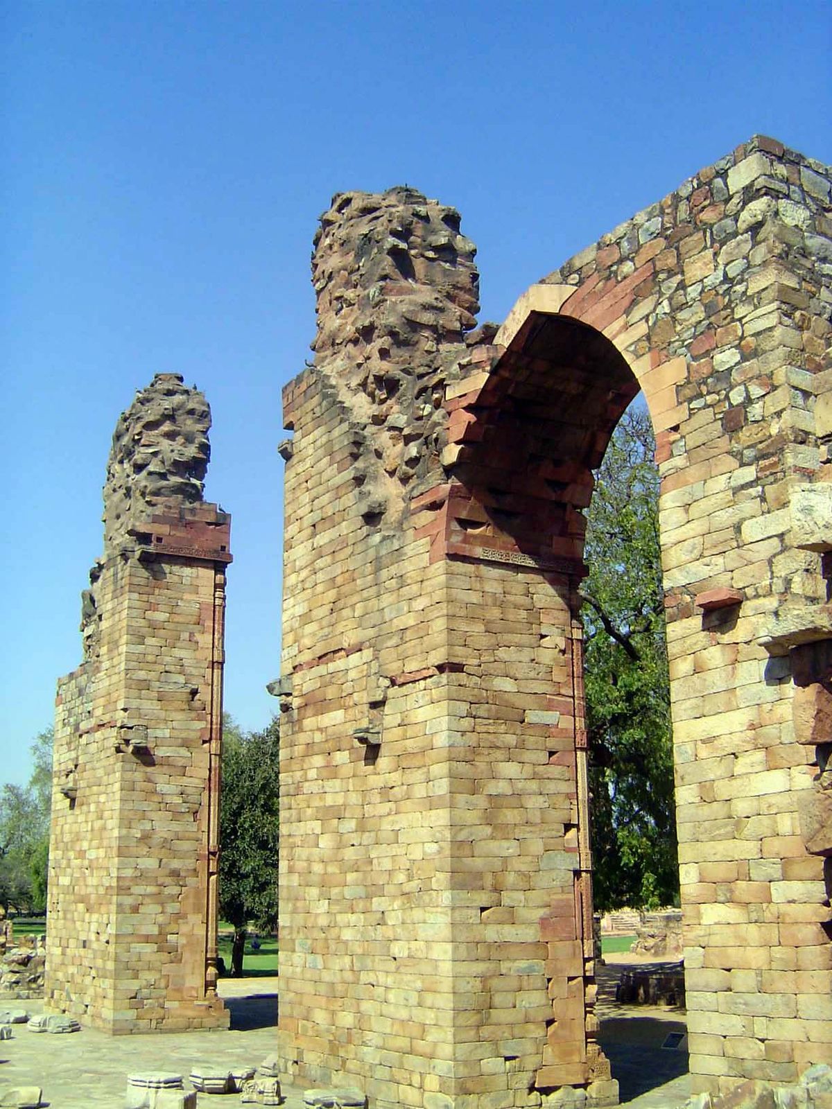 The adjoining ruins of the great mosque have fared much less well.