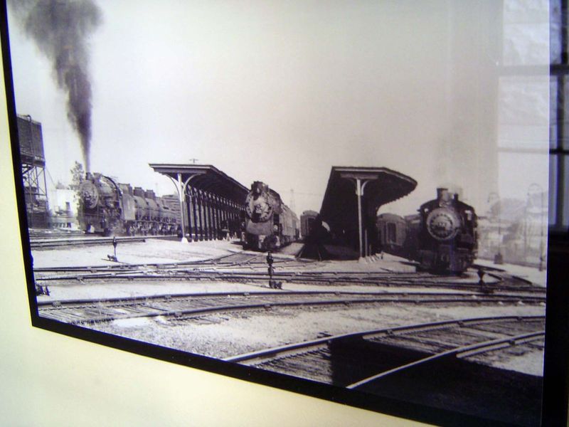 Stairs brought the passengers up to the covered platforms. In 1925, a few years before the construction of this terminal, Oklahoma City had 