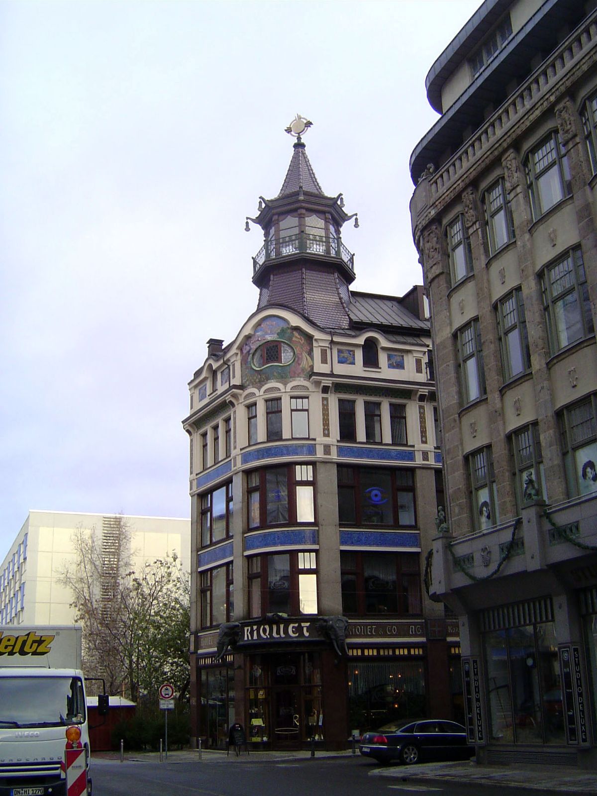 One of the most interesting is this one for Riquet, a seller of Oriental products since 1745.