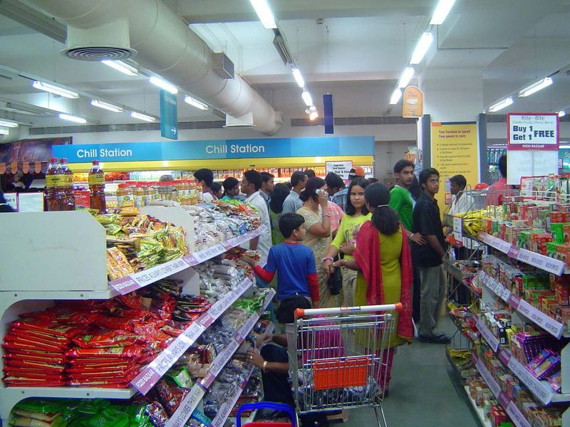 The Big Bazaar supermarket.