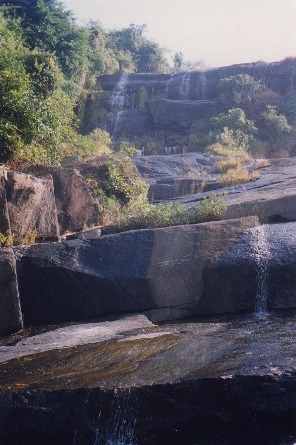 Farther south, past Thaton, there are some spectacular natural features, such as this waterfall, its flow much reduced by an aging hydroelec