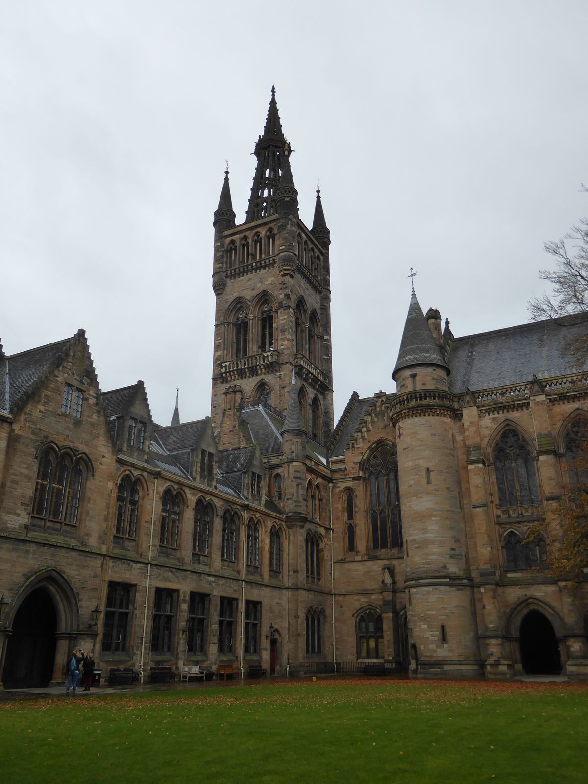 We're in one of the two courtyards built around Bute Hall, behind the tower.