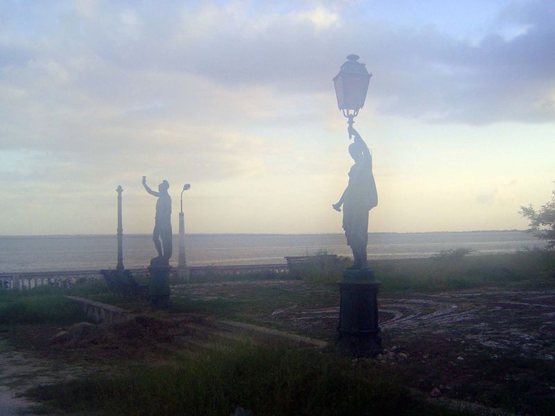 Morning mist brings back Camões. "You will see the island which denied them/ Water become one day a fine port, / Where the Indian fleet on t