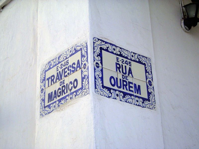 Street sign.