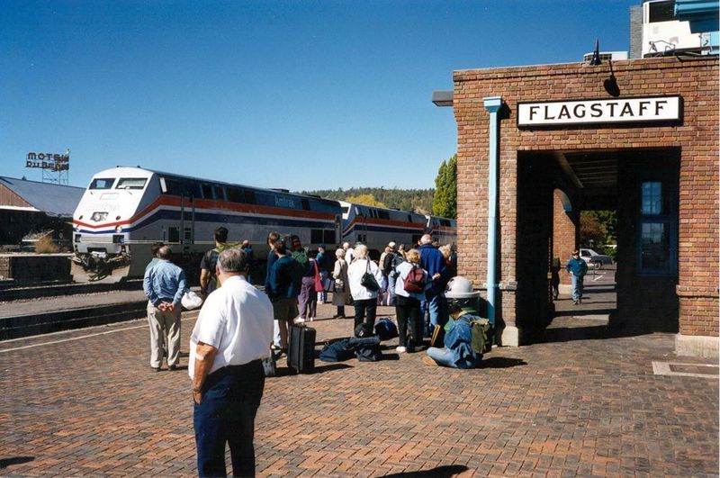Although the train is operated by Amtrak, this is the mainline of the Santa Fe railroad, running between Los Angeles and Chicago but narrowl