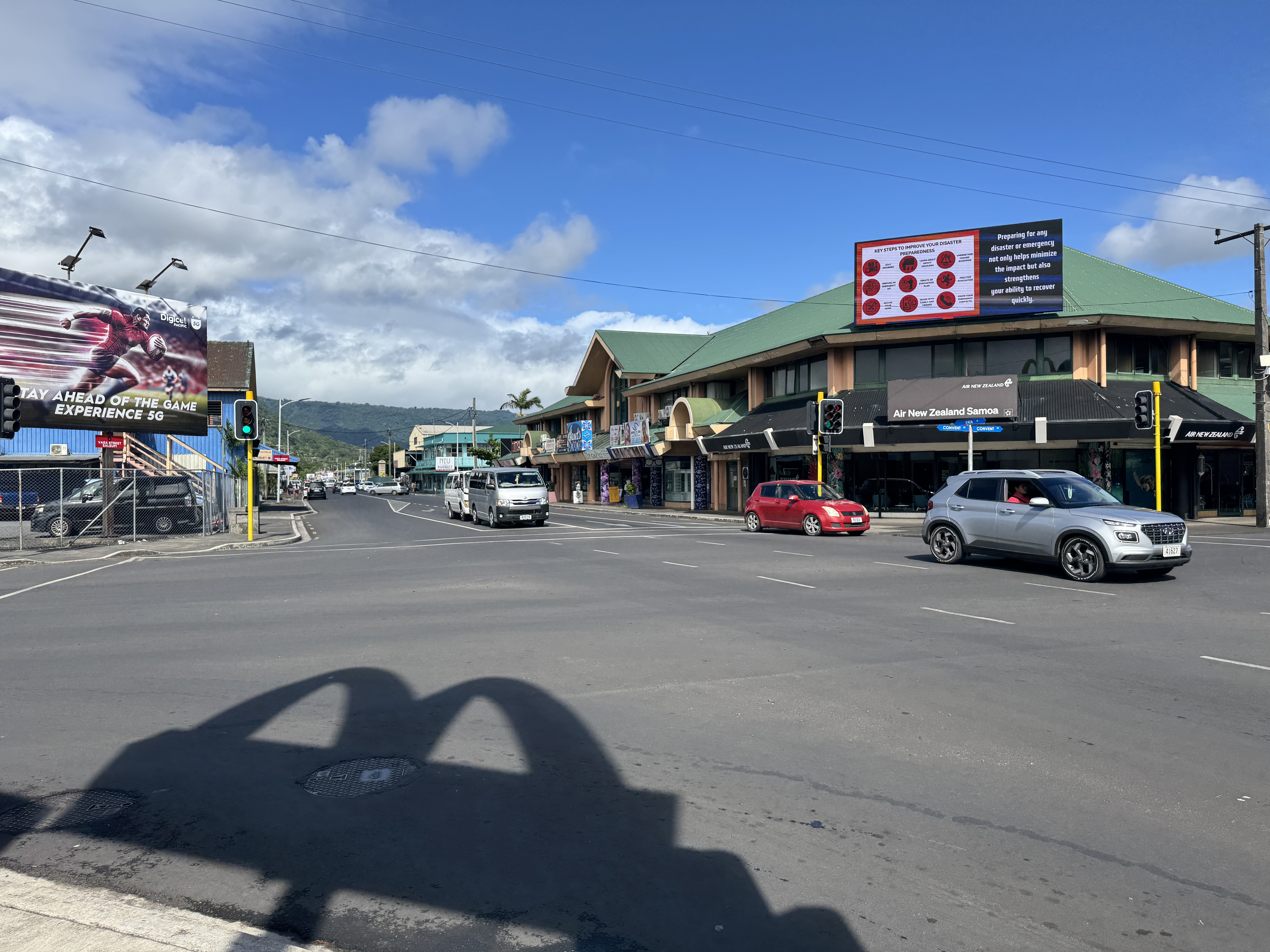 So we're in the sign's shadow and looking down the street that parallels Beach Road.   Building height is way down.