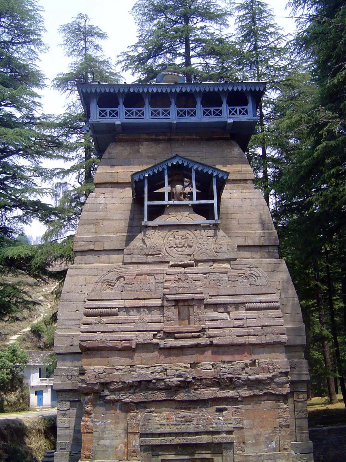 This is Dandeshwara, a temple built in the 10th Century atop a natural rock outcrop.