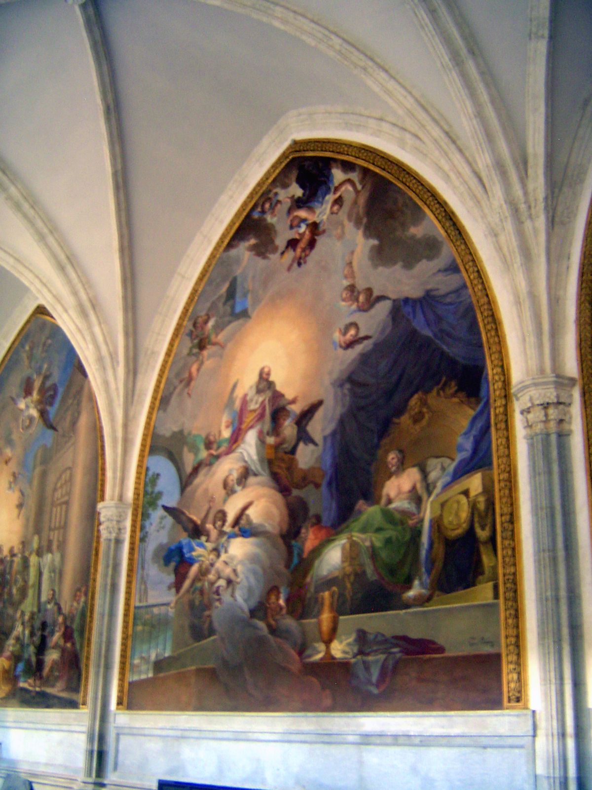 The original paintings were effaced in 1775 and replaced, Ford writes, with "commonplace academical inanities."