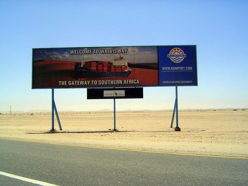 First sight leaving the airport. The image of a ship sailing through dunes is not, perhaps, what most advertising agencies would suggest, bu