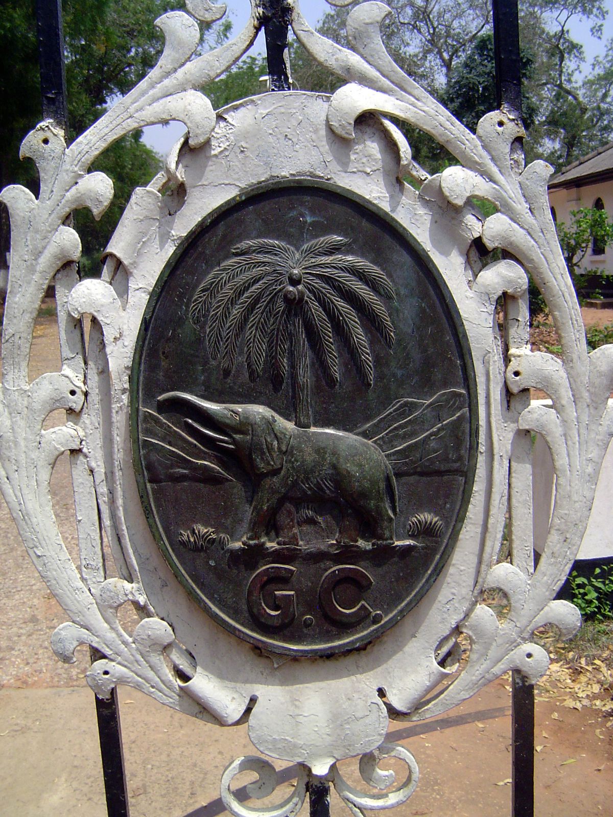 Emblem on the gate.