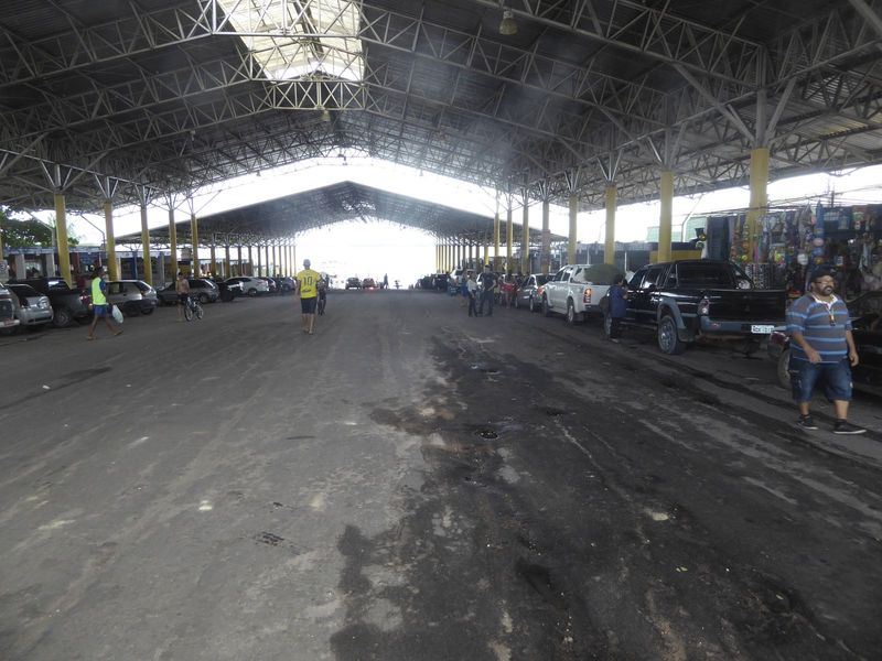 Cars are lined up for the next ferry.