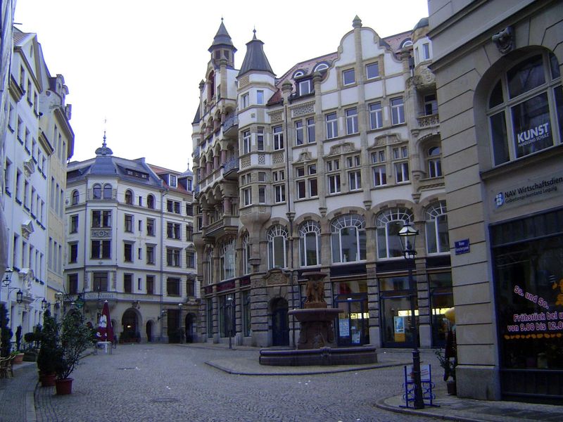 The core of the city's shopping district has been heavily restored.