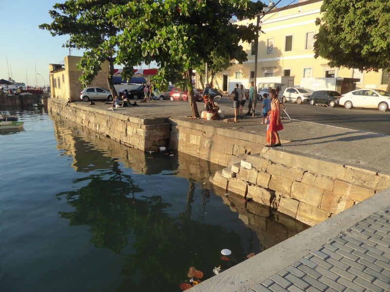 Nearby wharves served fishing boats.