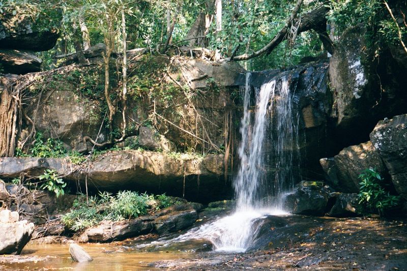 There's a waterfall.