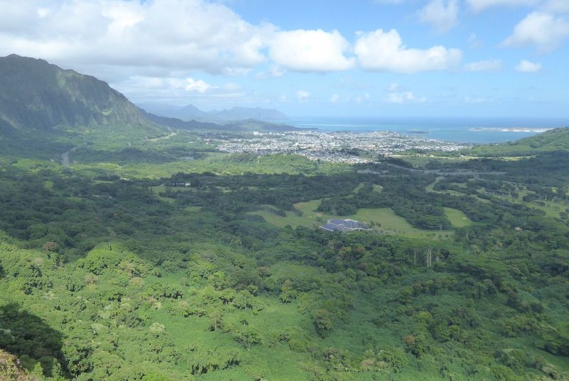 A view from the wayside and looking about 25 miles west along the north shore. That's a Marine Corps Base at the upper right; the turf in th