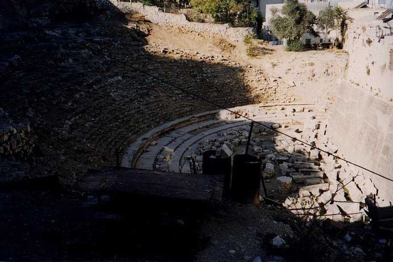 Nablus has a theater, as you'd expect of a self-respecting second-century Roman colony—full name, Flavia Neapolis. It's in poor shape, a sor